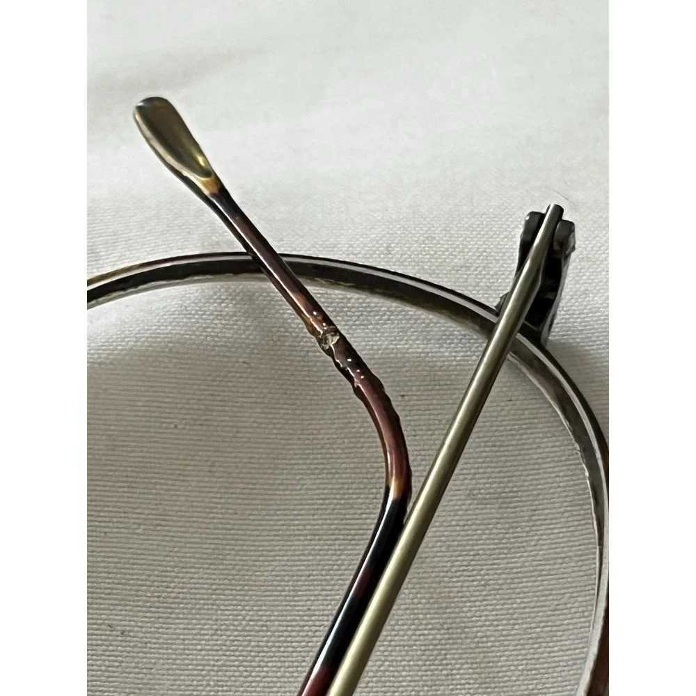 Marchon Brown and Gold Eyeglasses Frames Made in Japan 145mm